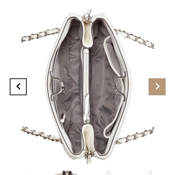 INC International Concepts Deliz Chain Shoulder Bag White NWT! - Picture 3 of 13